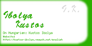 ibolya kustos business card